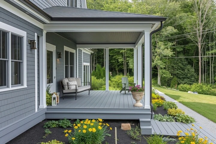 Covered porch construction project in Orlando designed for comfort and weather protection